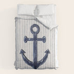 Rustic Anchor in navy blue Duvet Cover Gallery Image 6