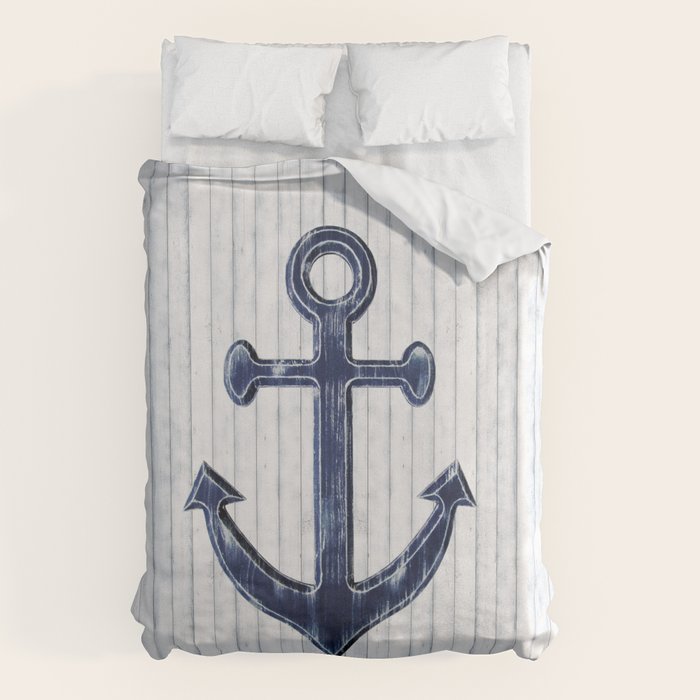 Rustic Anchor in navy blue Duvet Cover Gallery Image 6
