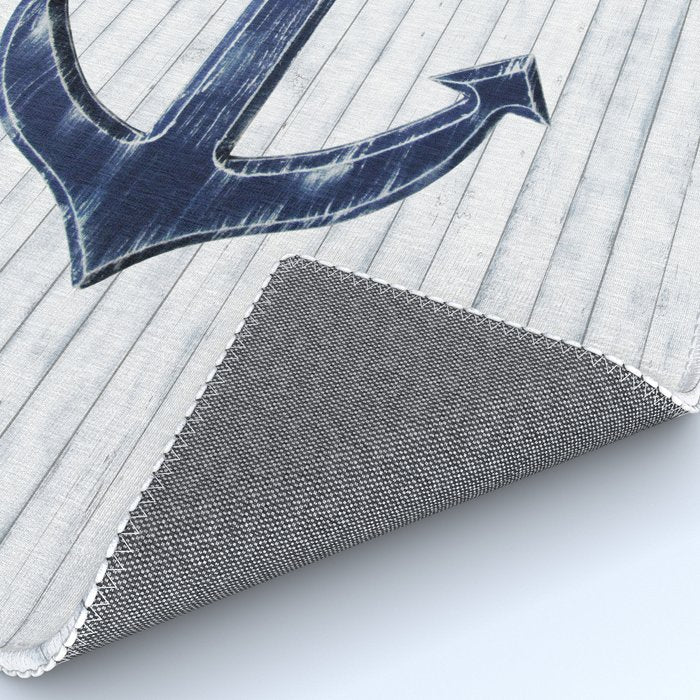 Rustic Anchor in navy blue Rug Gallery Image 4