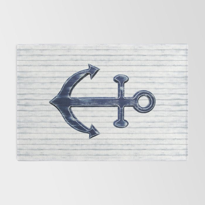 Rustic Anchor in navy blue Rug Gallery Image 2