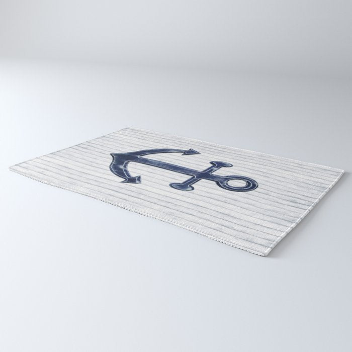Rustic Anchor in navy blue Rug Gallery Image 3