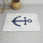 Rustic Anchor in navy blue Rug Gallery Image 1
