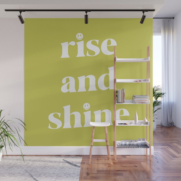 Rise And Shine Lime Wall Mural Gallery Image 1