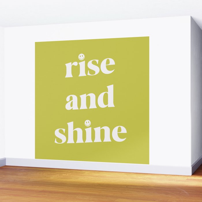 Rise And Shine Lime Wall Mural Gallery Image 2