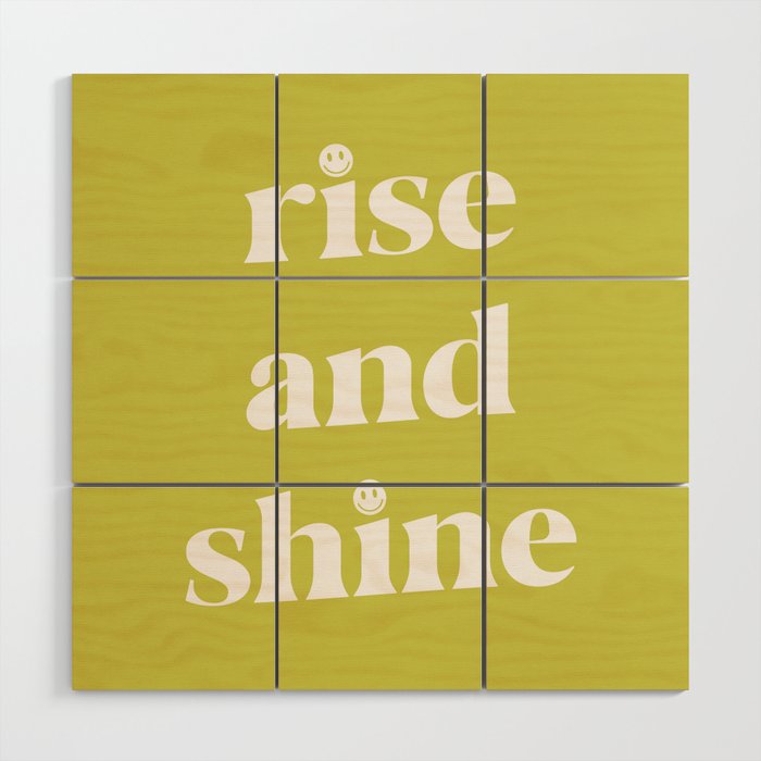 Rise And Shine Lime Wood Wall Art Gallery Image 1