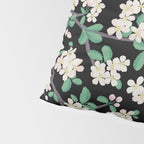 Apple Blossom Pattern on Black Pillow Sham Gallery Image 4
