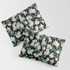 Apple Blossom Pattern on Black Pillow Sham Gallery Image 3