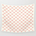 Bows & Ribbons Pattern II Red Wall Tapestry Gallery Image 4