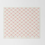 Bows & Ribbons Pattern II Red Throw Blanket Gallery Image 2