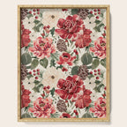 Vintage Christmas Floral Serving Tray Gallery Image 1