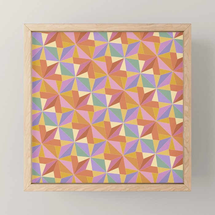 Kaleidoscope Tile Pattern VI Colorful Summer Mini Art Print Gallery Image 1