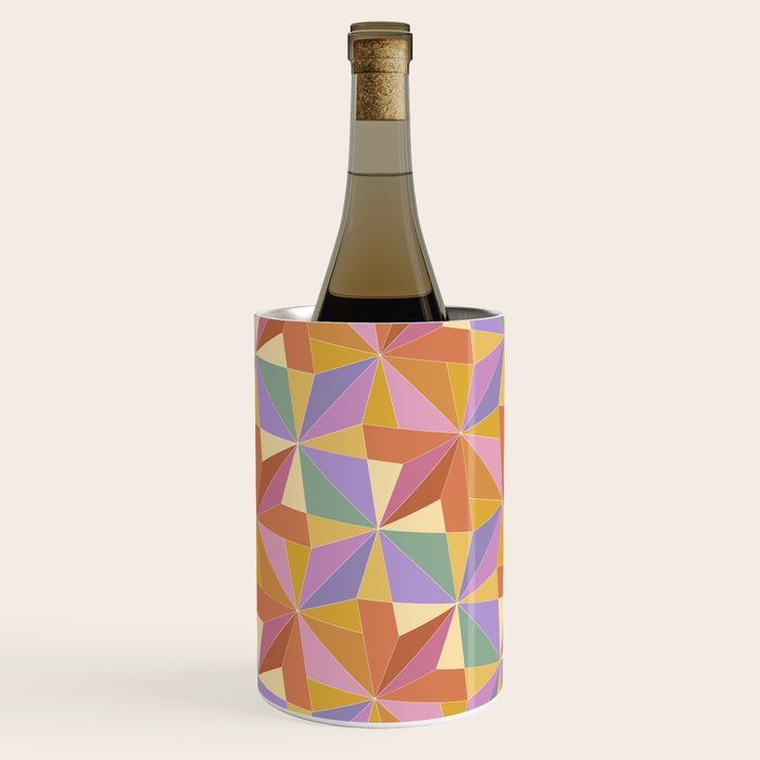 Kaleidoscope Tile Pattern VI Colorful Summer Wine Chiller Gallery Image 1
