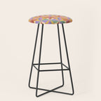 Kaleidoscope Tile Pattern VI Colorful Summer Stool Gallery Image 1