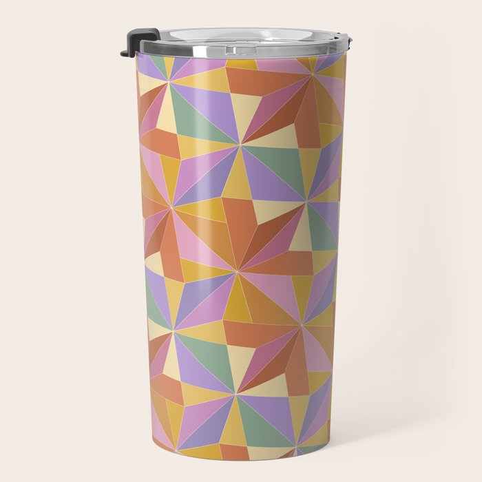 Kaleidoscope Tile Pattern VI Colorful Summer Travel Mug Gallery Image 3