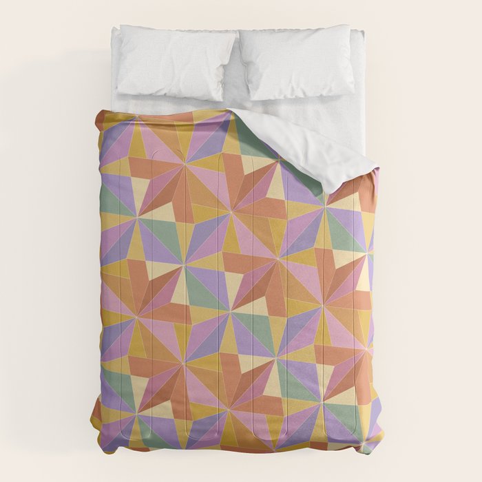 Kaleidoscope Tile Pattern VI Colorful Summer Comforter Gallery Image 1