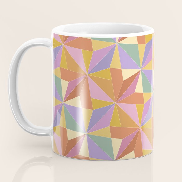 Kaleidoscope Tile Pattern VI Colorful Summer Coffee Mug Gallery Image 3