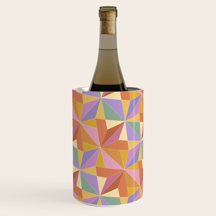 Kaleidoscope Tile Pattern VI Colorful Summer Wine Chiller Gallery Image 3