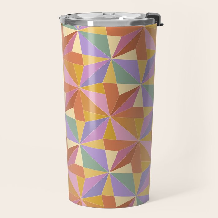 Kaleidoscope Tile Pattern VI Colorful Summer Travel Mug Gallery Image 2