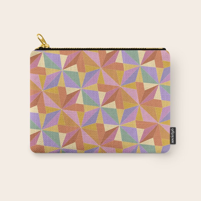 Kaleidoscope Tile Pattern VI Colorful Summer Carry All Pouch Gallery Image 1