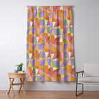 Kaleidoscope Tile Pattern VI Colorful Summer Window Curtain Gallery Image 5