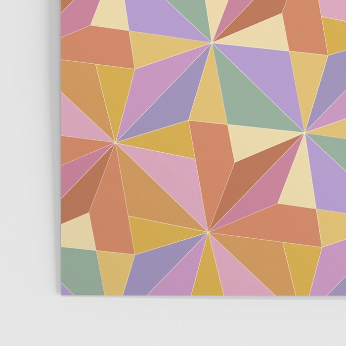 Kaleidoscope Tile Pattern VI Colorful Summer Poster Gallery Image 3