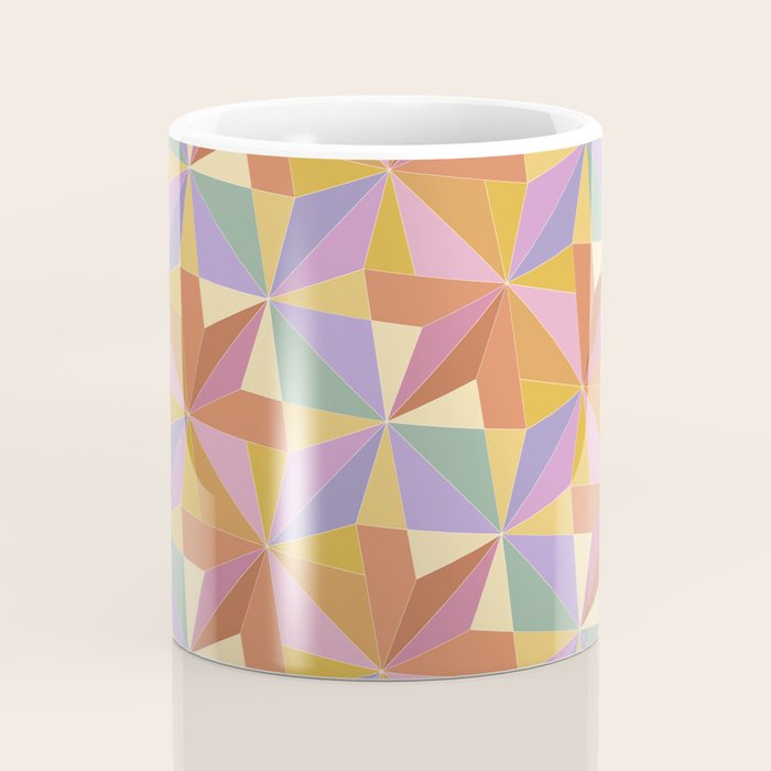 Kaleidoscope Tile Pattern VI Colorful Summer Coffee Mug Gallery Image 4
