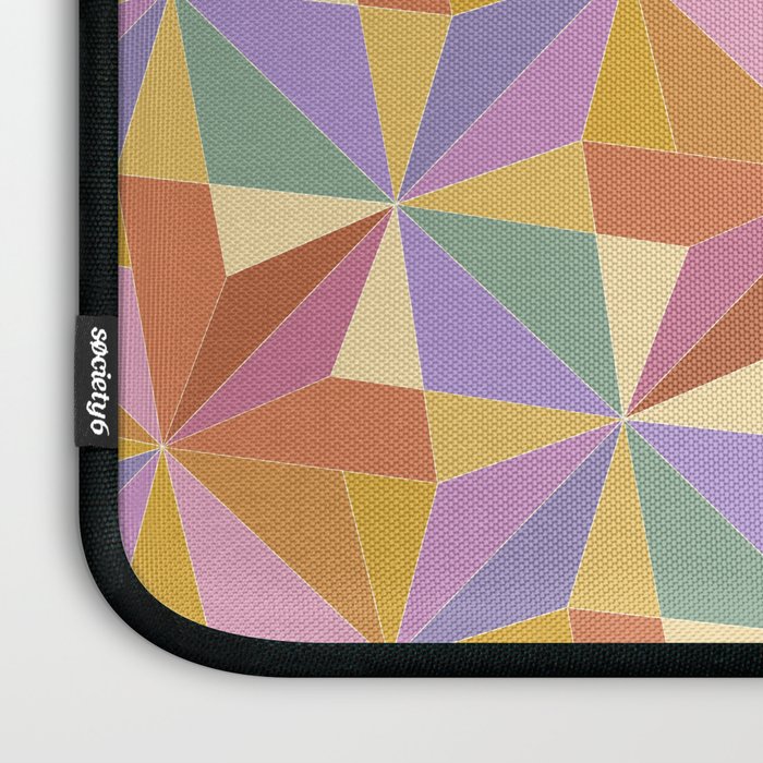 Kaleidoscope Tile Pattern VI Colorful Summer Laptop Sleeve Gallery Image 3