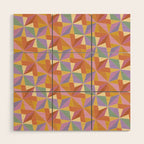 Kaleidoscope Tile Pattern VI Colorful Summer Wood Wall Art Gallery Image 1