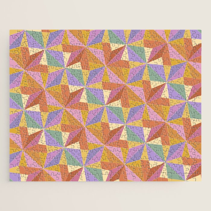 Kaleidoscope Tile Pattern VI Colorful Summer Jigsaw Puzzle Gallery Image 1