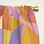 Kaleidoscope Tile Pattern VI Colorful Summer Window Curtain Gallery Image 2
