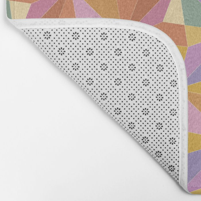 Kaleidoscope Tile Pattern VI Colorful Summer Bath Mat Gallery Image 2