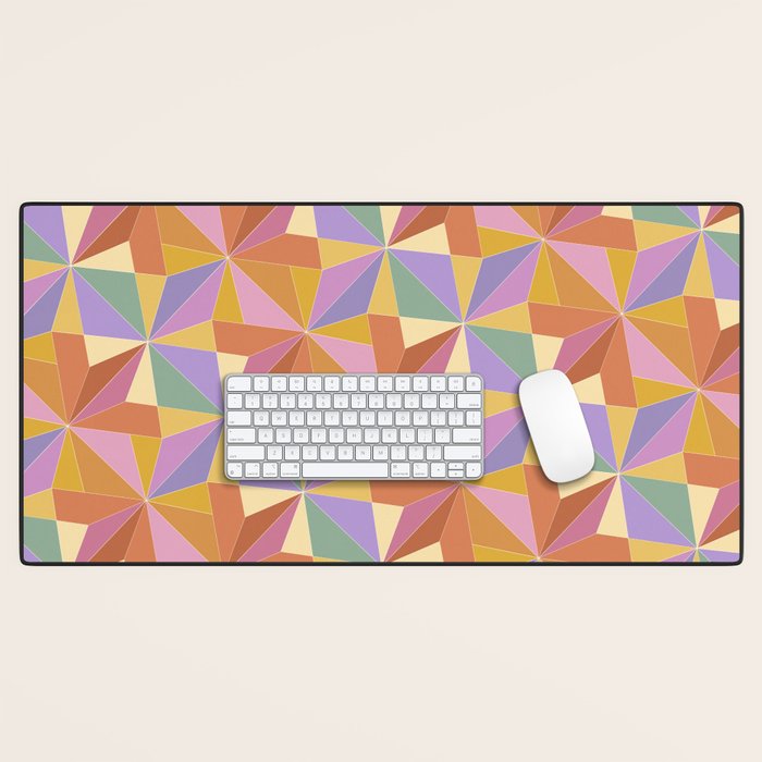 Kaleidoscope Tile Pattern VI Colorful Summer Desk Mat Gallery Image 1