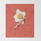 FAST FOOD / Egg and Bacon Throw Blanket Gallery Image 2