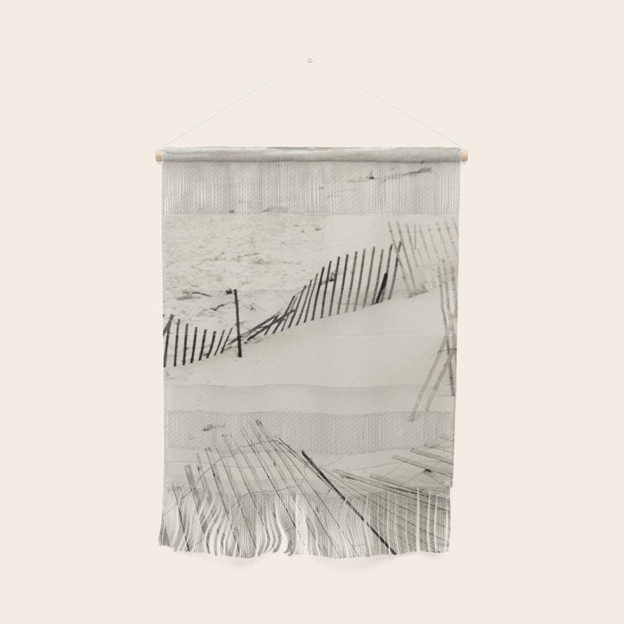 beach fence no. 7 - sea ocean nature photography  Wall Hanging Gallery Image 1