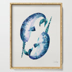 Blue Narwhals Serving Tray Gallery Image 1
