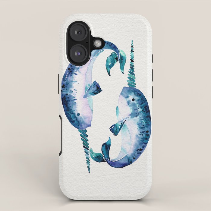 Blue Narwhals iPhone Case Gallery Image 1