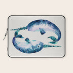 Blue Narwhals Laptop Sleeve Gallery Image 1