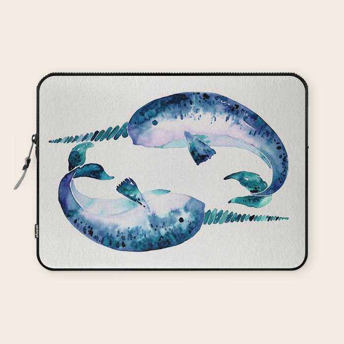 Blue Narwhals Laptop Sleeve Gallery Image 1