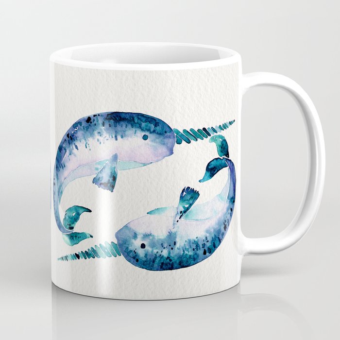 Blue Narwhals Coffee Mug Gallery Image 1