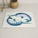 Blue Narwhals Rug Gallery Image 1