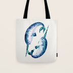 Blue Narwhals Tote Bag Gallery Image 1
