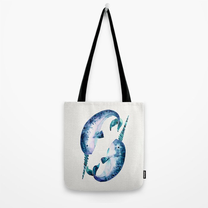 Blue Narwhals Tote Bag Gallery Image 2