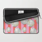 Striped Party Disco Ball Pink Laptop Sleeve Gallery Image 2