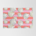 Striped Party Disco Ball Pink Rug Gallery Image 2
