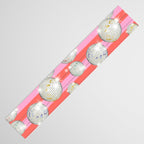 Striped Party Disco Ball Pink Table Runner Gallery Image 3