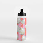 Striped Party Disco Ball Pink Water Bottle Gallery Image 2