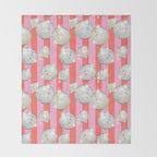 Striped Party Disco Ball Pink Throw Blanket Gallery Image 2