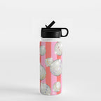 Striped Party Disco Ball Pink Water Bottle Gallery Image 1