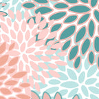 Festive, Modern, Floral Prints, Teal and Coral Coffee Mug Gallery Image 2