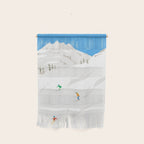Snowy Mountain Skiers Wall Hanging Gallery Image 1